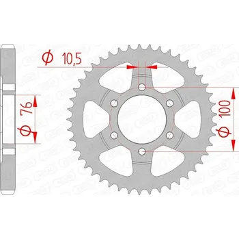 Nářadí na motocykly Ocelové standardní zadní kolo AFAM 14902 - 530 14902-45