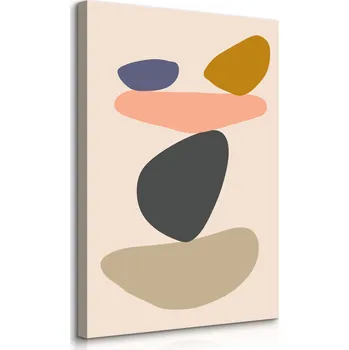 Obraz VELKÝ OBRAZ DO OBÝVÁKU BAREVNÉ KAMENY PASTELOVÉ BARVY BOHO STYL 20x30