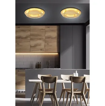 LED stropní svítidlo Merle 40 cm kulaté moderní zlaté do obýváku a ložnice CANDELLUX