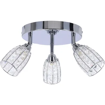 Moderní stropní svítidlo Shiba chrom s krystaly do obýváku a ložnice 30 cm CANDELLUX