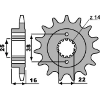 Nářadí na motocykly Ocelová standardní přední řetězová kola PBR 2075 - 520 2075.15.18NC