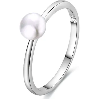 Prsten NUBIS® Stříbrný prsten s perlou - velikost 49 - NB-5534-49