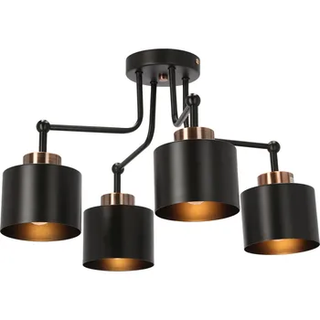 Moderní stropní svítidlo Olena černé 4bodové do obýváku, ložnice nebo kuchyně