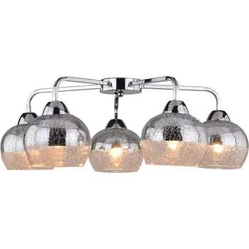 Stropní svítidlo Cromina moderní chromované skleněné do obýváku kuchyně a jídelny 55 cm