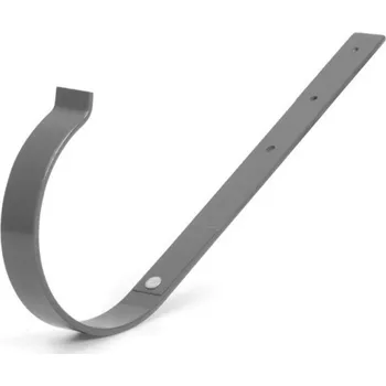 okap Pozinkovaný žlabový hák PVC 75 mm ANTRACIT (Žlabový hák)