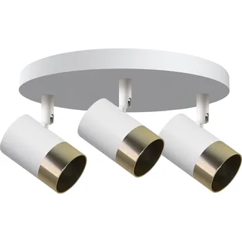 Stropní svítidlo Tobi moderní bílo-zlaté kovové 3xGU10 do obýváku a jídelny CANDELLUX