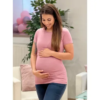 Těhotenské a kojící tričko 3v1 Mama L'amour starorůžové Velikost: XS