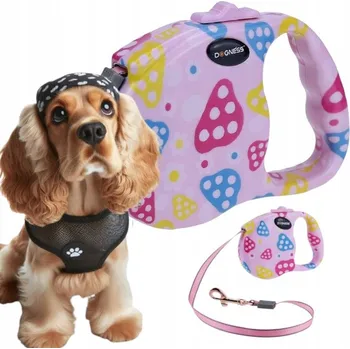 Vodítko pro psa VODÍTKO PRO PSA automatická PÁSKA blokovací 4 m do 25 kg DOGNESS Fashion M