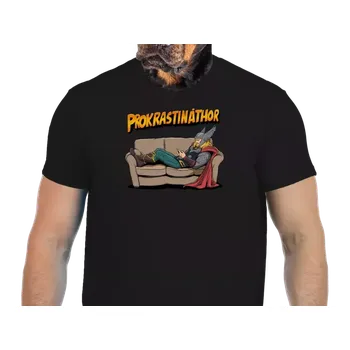 Vtipné tričko Bastard: ProkrastináThor