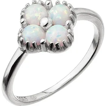 Prsten EVOLUTION GROUP CZ Stříbrný prsten se syntetickými opály - velikost 54 - 15020.1