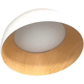 LED stropní svítidlo Trento bílodřevěné kulaté 35 cm moderní do obýváku a ložnice