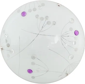 LED stropní svítidlo Floral 30 moderní skleněné kulaté fialové do obýváku a ložnice CANDELLUX