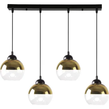 Moderní závěsné svítidlo Contessa zlaté 4-bodové do obýváku a jídelny s nastavitelnou výškou