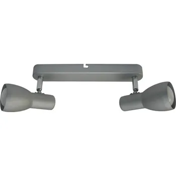 Moderní stropní svítidlo Picardo šedo-stříbrné, nastavitelná, do obývacího pokoje a kuchyně, 2 zdroje