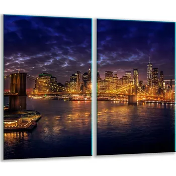 Obraz 2x SKLENĚNÁ OCHRANNÁ DESKA NA SPORÁK - MOTIV MĚSTO 7v1