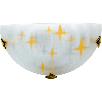 Stropní skleněné svítidlo bílé Stars Candellux do dětského a studentského pokoje 30 cm