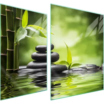 Obraz Skleněná ochranná deska na sporák 70x52 Bambus