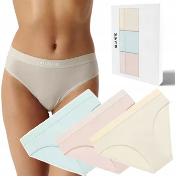 Kalhotky Kalhotky 3 PÁRY SPORTOVNÍ bavlněné kalhotky ATLANTIC 3CLP-012 - M