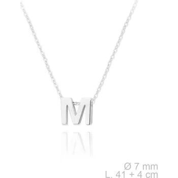 Náhrdelník Stříbrný náhrdelník s písmenem "M" Ag 925/1000