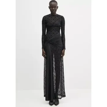 Dámské šaty Šaty Marine Serre Draped Jersey Knotted, M, černá, 99X