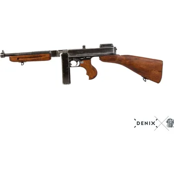 Replika zbraně Denix | Samopal Thompson 1928 M1A1 Patinovaný