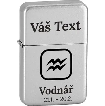 u Psíka | Zapalovač se znamením zvěrokruhu | 55*16*12mm Znamení horoskopu: Vodnář