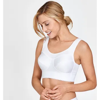 Podprsenka Stahující podprsenka Cotton Simplex Miss Mary® s pružnými košíčky , bez kostic bílá 80F