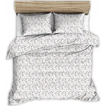 Povlečení Krepové povlečení 140x200 bílé růžové granátové béžové květinový vzor