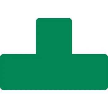 Samolepící etiketa Podlahové samolepicí značení Djois, PVC, tvar T, 15x5cm, 10ks, zelené