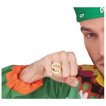 Příslušenství pro čtečku elektronické knihy Zlatý prsten pečetní DOLAR Gangster Rapper Šejk HipHop Bohatý Gangster