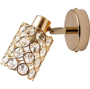 Nástěnné svítidlo Nástěnné svítidlo glamour York s nastavitelným křišťálem v růžovém zlatě do ložnice a obývacího pokoje CANDELLUX