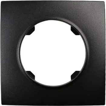 vypínač Elhard Hranatý jednoduchý rámeček Rondo, černý