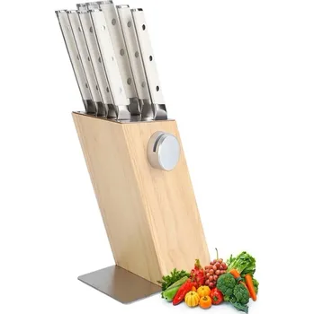 Kuchyňský nůž iPureHome 10-dílná sada kuchyňských nožů bílá se stojanem