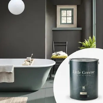 barva na zeď Little Greene Barva do koupelny na zeď - Matná vysoce omyvatelná a odolná - 5L - Intelligent Eggshell Vyberte odstín:: Gentle Sky (102)