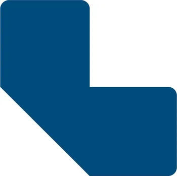 Samolepící etiketa Podlahové samolepicí značení Djois, PVC, tvar L, 10x5cm, 10ks, modré