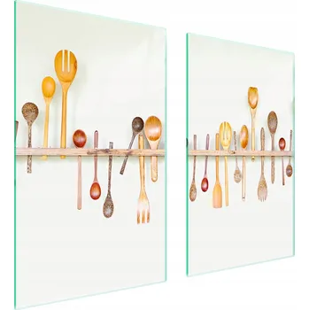 Obraz Skleněná ochranná deska na sporák 75x52 Lžíce