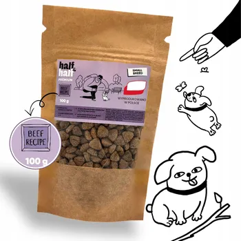 Krmivo pro psa HALF&HALF suché krmivo pro psy malých plemen S HOVĚZÍM MASSEM Vzorek 100 g