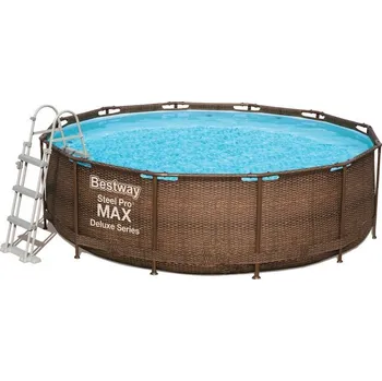 Bazén Bestway Bazén Steel Pro Max Rattan 3,66 x 1 m se schůdky (2 v 1 bez filtrace)