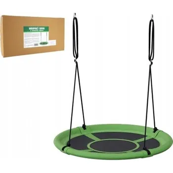 Dětská houpačka Medvídek Houpačka zelená 100 cm látková výplň v krabici 73x37x7cm