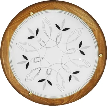 Stropní svítidlo Rustica 30 kulaté dřevěné do jídelny a předsíně klasický dub E27