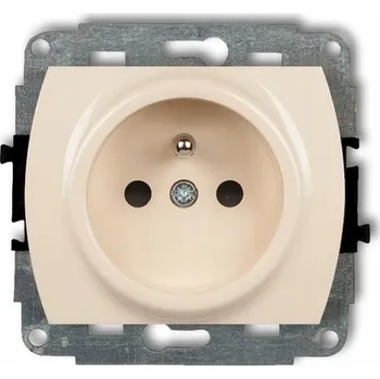 Elektrická zásuvka Karlik trend béžová 1gp-1zp