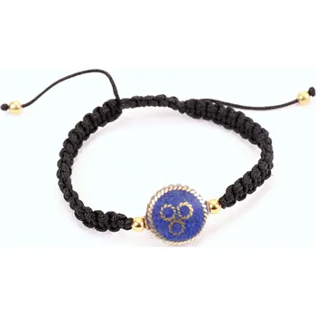 Náramek Náramek pletený plochý - 3 kruhy Barva: Černá