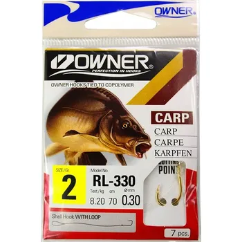 Rybářský háček Háčky s návazcem, s protihrotem Owner RL-330 8 ks