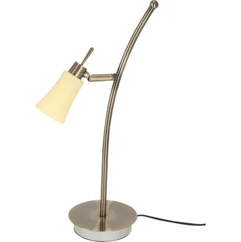 Lampička Kroton moderní stolní lampa s nastavitelným stínidlem do ložnice a obýváku sklo patina