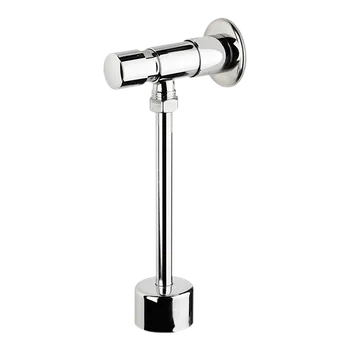 Vodovodní baterie Sanela - Samozavírací splachovač pro pisoáry, nástěnný s připojovací trubkou a krytkou, nastavitelný, chrom SLT 150P