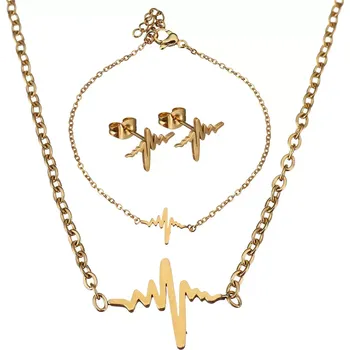 Souprava šperků Souprava šperků z chirurgické oceli Still Alive Zlatý