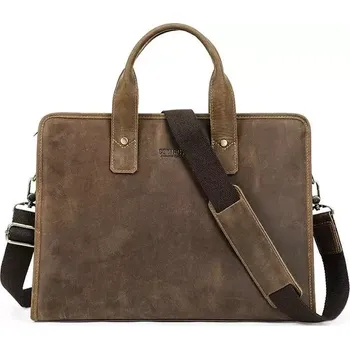 Contacts pánská kožená brašna přes rameno Vaneng Hnědá