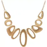 Geometrický náhrdelník Oval Stones Zlatý