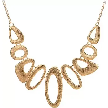 Náhrdelník Geometrický náhrdelník Oval Stones Zlatý