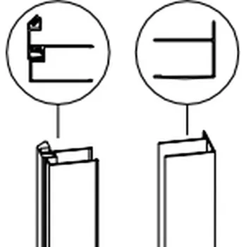 Glass 1989 Isy - Profil stěny soupravy, rozměr 0-25 mm, délka 1950 mm, chrom GIWP0000500